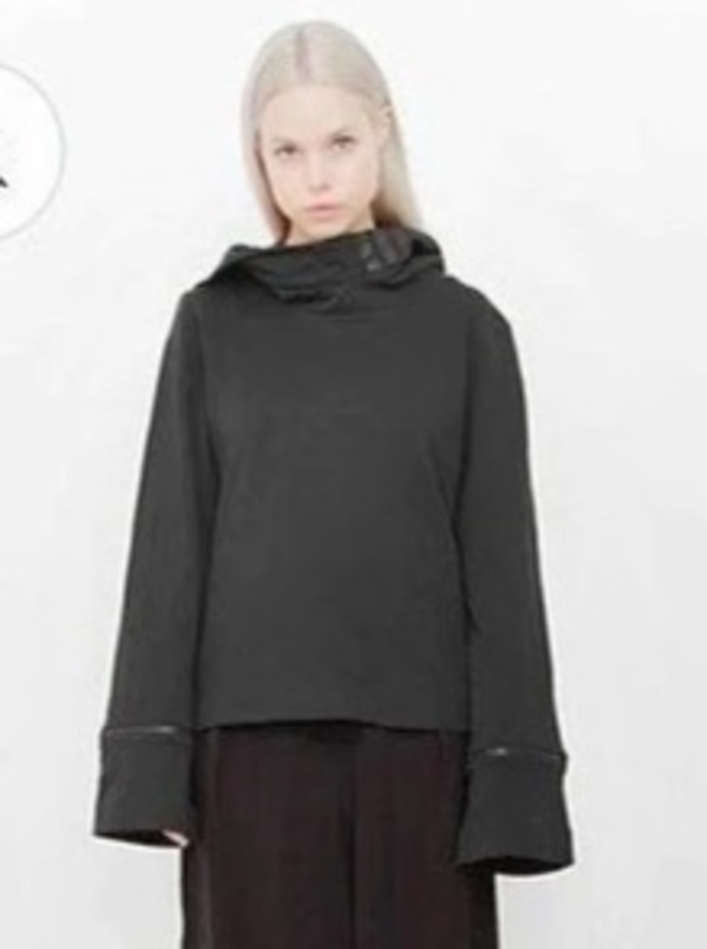 Adidas Y3 Yohji Yamamoto Black Hooded Oversized Tunic XS